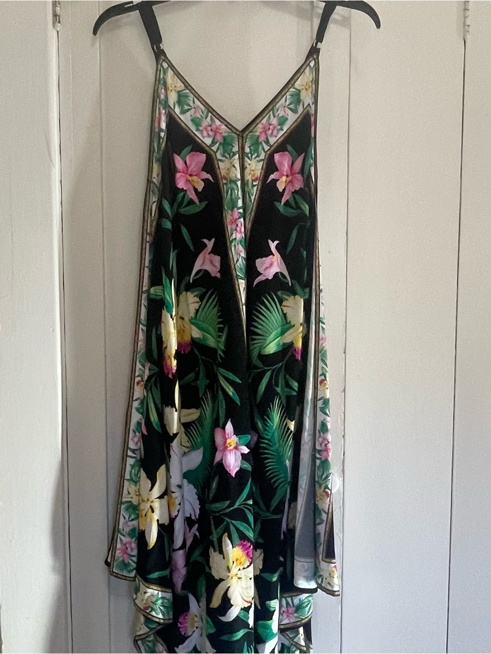 Tommy Bahama garden scarf cover up dress handkerchief hem small flowy - Picture 2 of 8